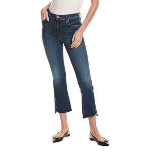 MOTHER JEANS WOMENS SIZE 29 INSIDER CROP STEP FRAY HEM TEAMING UP BLUE NEW